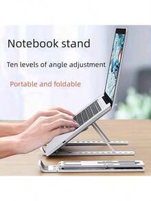 1pc Portable Laptop Stand, Height-Adjustable Desktop, Laptop Heat Dissipation, Foldable Tablet Stand, Storage Rack