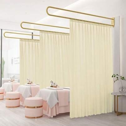 Privacy Partition Curtains, U-Shaped Room Dividers, Metal Wall Mounted Curtains, Multifunctional Space Partition Curtains, Can Be Used For Bathroom Partitions, Room Partitions, And Hospital Bed Partitions