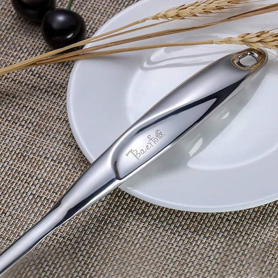FG-Soup Spoons Ladle,O Ladle Sou,Heat-Of Design Of Ow Handle,Stainless Steel Kitchen Utensil(4ouce/13.5 Inch)Dinnerware Gold Spoon