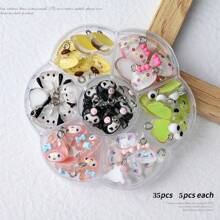 Sanrio 50 Sanrio Creative Cartoon 3D DIY Jewelry Accessories, Suitable For Hand Decoration Of Phone Cases, Keychains, Hanging Accessories, Earrings, And Various Combinations Of Resin DIY Accessories, Essential For Decoration