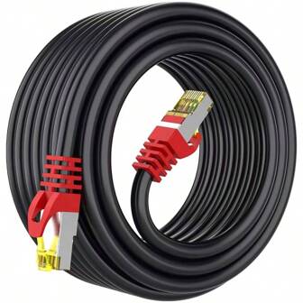 Cat 8 Ethernet Cable 15 Ft, 1.5ft 6ft 10ft 20ft 25ft 30ft 75ft 100ft 150ft 200ft Heavy Duty High Speed Network Internet Cable, 26AWG 40Gbps 2000Mhz, S/FTP IndoorOutdoor Shielded LAN Cable