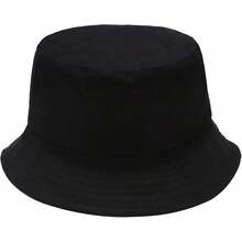 Unisex Reversible Bucket Hat For Beach And Fishing - Black - View 1