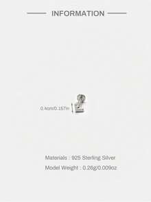 EleRunis 1 件 925 纯银精致爪镶耳钉 18K 镀金耳轮耳钉耳钉防过敏耳环珠宝礼物适合女士女孩日常佩戴婚礼派对订婚