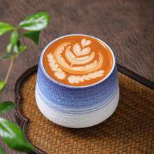 200ml Handmade Pottery Cup Retro Ceramic Coffee Cup With Flower Pattern - 03-200ml - View 7