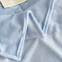 1 pieza Manta de franela lisa, apta para dormitorio, sofá, todo el año