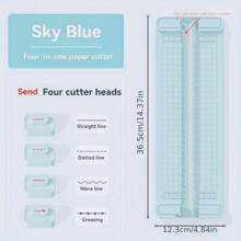 1 pieza Cortador de papel A3, herramienta portátil de corte de fotos, destructora de papel mini, cortador de papel con esquinas redondas, herramientas de corte