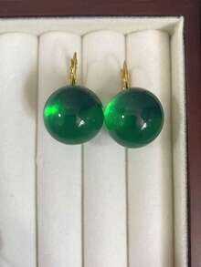 2 pares/set o individual Pendientes de óvalo geométrico de resina acrílica de colores tipo macaron para mujeres, diseño minimalista adecuado para primavera/verano, citas, fiestas, ir y venir, multiocasiones - Redondo multicolor - Ver 20