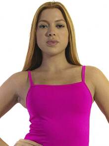 Slim Strappy Gym Jumpsuit With Premium Suplex Fabric - 粉色 - 查看 4