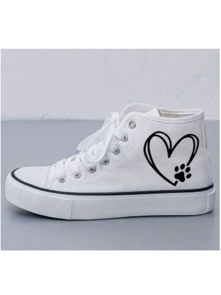 Tenis mujer hombre bota choclo urbano casual zapato deportivo cómodo confort moda unisex 22mx-28mx lona calidad premium petlover animal lover - Blanco - Ver 1