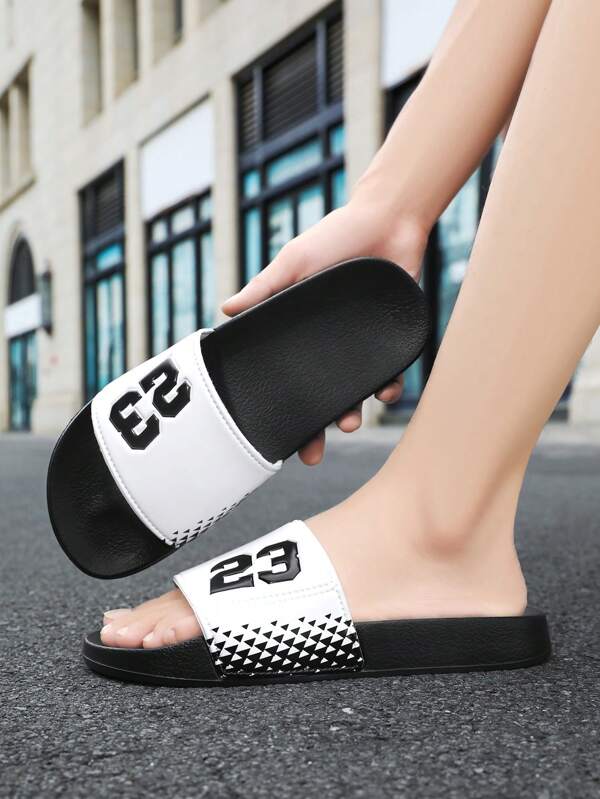Lightweight Breathable Soft Bottom Men's Indoor Outdoor Slippers, Simple Personal Fashion Casual Commuting Walking Sandals, Non-Slip Quick-Drying Beach Bathroom Pool Shoes