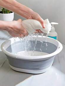 1 件可折叠洗脸盆、开学宿舍配件、宿舍浴室便携式洗脸盆、洗衣篮、内衣洗脸盆、衣物洗涤配件、洗衣机洗衣房配件、沐浴露和洗发水分配瓶储物箱、浴室配件、开学用品、学生礼物