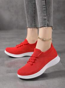 Women's Casual Shoes, Lightweight Versatile Thick Sole Breathable Running Sneakers