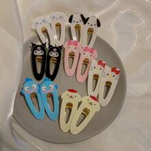 Sanrio Sanrio Cartoon Cute Hair Clip Acrylic Alligator Hair Clip Side Bangs Broken Hair Hollow Hair Clip Hair Clip Sweet Decorative Headdress Holiday Gift Hair Accessories