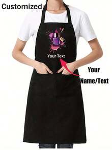 1 件定制指甲围裙、搞笑围裙可调节围裙、搞笑围兜围裙，男女通用，男士围裙，生日礼物，男女通用围裙，乔迁礼物，透气，轻便，可水洗，可爱，爱心，闪亮，柔软，舒适，优雅，定制，个性化，独特，他，她，男朋友，女朋友，爸爸，妈妈，家人，朋友 - 彩色 - 查看 10