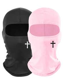 1/2 件男女通用拉法帽滑雪面罩，防风面罩，适合骑行、滑雪、户外活动、日常使用 - 彩色 - 查看 14