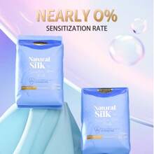 FREEMORE 10pcs/30PCS/60pc Freemore Natural Silk Day/Night Use Sanitary Napkin(290mm),Floating 3D Anti-Leakage Shield Design, Minimum Friction, Improves Comfort Of Intimate Area,Soft & Breathable-For Your Daily Comfort