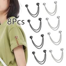 2/3/4/6/8/10/12pcs Magnetic Waist Cincher Clips, Adjustable T-Shirt Hem Clips, Perfect Fit, Metal Snap Buttons, Available In White/Gold/Black