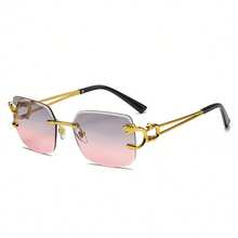 男士方形眼镜金属框架双无框独特镜腿设计奢华经典日常装饰眼镜派对和节日礼物眼镜返校时尚学院风