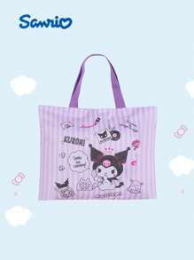 Sanrio 1pc Sanrio Fabric Tote Bag, Cartoon Student Bag, Women's Cosmetic Organizer Shoulder Bag, Large Capacity Commuter Shoulder Bag, Camping Storage Bag, Adorable Hello Kitty Bag, Hello Kitty Shoulder Handbag, Student Classroom, Women's Shopping Bag, Handbag, Fashion Women's Shoulder Bag Multi-Function Storage Bag, Suitable For Holiday Beach, Bathroom Storage, Bedroom Storage, Outdoor Camping, Large Capacity.