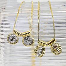 1pc New Arrival Cross Pendant Necklace 18k Gold Plated Religious Party Jewelry Gift