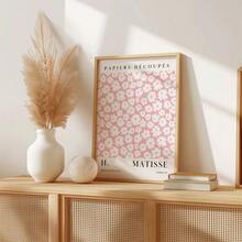 3 件套波西米亚绿色抽象几何植物线条肖像帆布墙面艺术印刷品、马蒂斯墙面艺术、毕加索艺术印刷品、威廉·莫里斯印刷品、画廊墙面艺术海报、绿色房间装饰美学墙面艺术、抽象墙面艺术、家居装饰、无框 - 粉色 - 查看 9