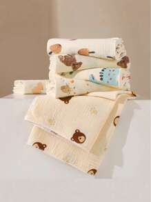 1 Stück Musselin Baby Einwickeldecke mit Zitronen Muster, Kinderwagen Abdeckung, Neugeborenen Empfangsdecke (für Baby Jungen und Mädchen), unisex Säugling Einwickeltuch, Kinderzimmer Bettwäsche, Baby Badetuch