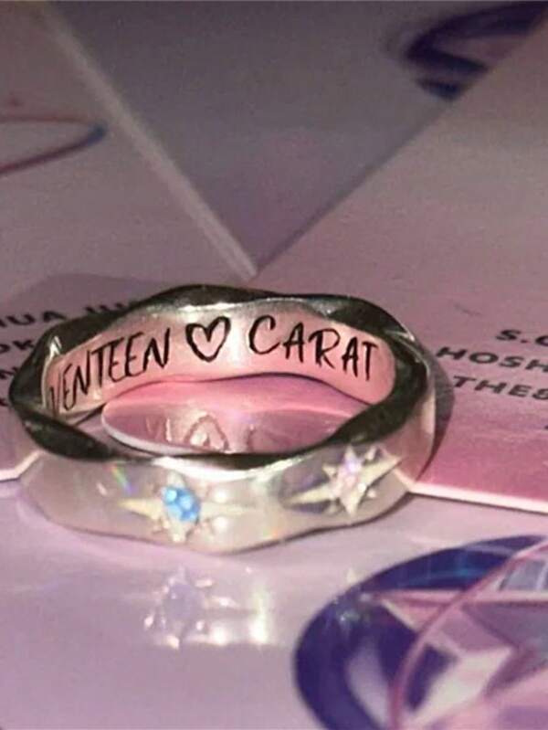 KPOP Mangxing Small Diamond Ring Supporting Surrounding Finger Ring Jewelry