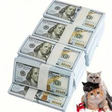 1Se/100pcs Set Ancestor And Family Sacrifice Banknotes - Fake Money For Sacrifice Yellow And White, No Need To Recharge, For Heaven Money, Ghost Money, Anniversary, No Battery Needed For Halloween, Chinese Customs Money Used To Burn For Ancestor Worship, Movie Props, Party Decor, Themed Events