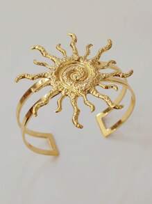 Golden Conch Open Cuff Beach Bracelet Bangle Jewelry For Women Accessory