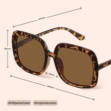 Miyya Oversized Polarized Sunglasses Women,  Retro Sun Glasses For Women 2025, Oversized Shades - Brown/Gradient Brown+Polarized - View 6