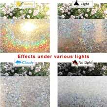 1 Roll Window Privacy Film Rainbow Window Film Decorative Window Sticker, 3D Static Stained Glass Cling Window Tint For Home Heat Control Non-Adhesive Window Glass Films For Office Gift Installation Tools