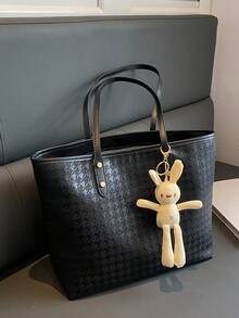 女士大容量通勤手提包，时尚纯色单肩包