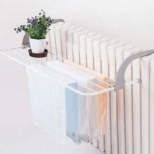 1 件便携式可折叠挂衣架，可折叠毛巾架，适用于阳台栏杆、窗台上晾晒袜子，小巧节省空间