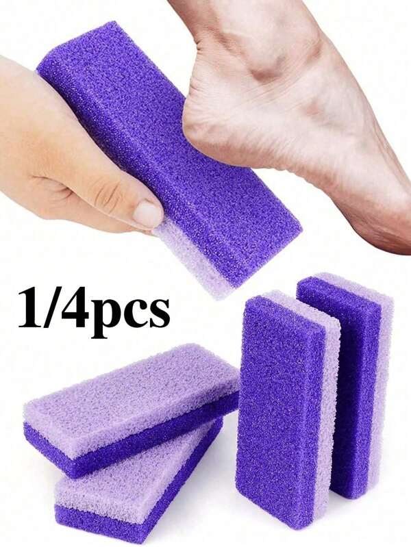 1/4pcs Foot Pumice Stone Exfoliating File, Dead Skin Remover, Foot Care Pedicure Tools, Salon Foot Scrub Pad, Rubbing Board, Pedicure Exfoliating Tool For Men And Women,Double-Sided Foot File,Volcanic Lava To Remove Dead Skin, Foot Scrub, Callus Remover For Hand And Body, Used For Household Personal Cleaning And Care Tools