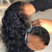 10 Inch 13x4 HD Short Bob Wigs Jerry Curly Lace Frontal Wigs Human Hair Glueless Deep Curly Water Wave Bob Wig  Pre Plucked For Women Transparent Lace Closure Invisible Wet And Wavy Deep Wave Bob Lace Front Wigs 250% Density  Halloween Season - Natural Black - 查看 6
