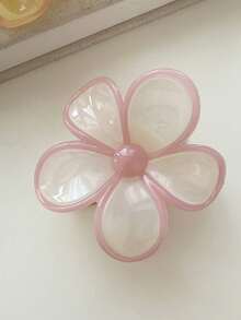 Bộ 3 kẹp tóc thời trang đường phố thanh lịch họa tiết hoa phối màu dành cho nữ, cỡ trung bình 8.5cm/3.35in, màu hồng/be, thích hợp cho sử dụng hàng ngày, trang điểm, tắm, đi làm, du lịch, đi học, dự tiệc, làm quà tặng, phụ kiện tóc làm đẹp, kẹp tóc dễ thương, họa tiết hoa mùa thu đông hè - Nhiều màu - Xem 8