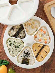 2pcs/1 Piece Japanese Triangle Rice Ball Mold, Creative, Convenient, Cute, Quick Molding, Very Suitable For Bento Rice Balls, Sushi Nori Rolls And DIY Rice Ball Desserts, 6-Hole Rice Ball Bento Pressing Mold, Practical Kitchen Accessories, Homemade Supplies, Kitchen Supplies, Tableware Accessories - Multicolor - View 13