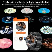 GUHUAVMI 1pc Outdoor Sports Smart Watch, 1.53inch HD Screen, With LED Flashlight, Wireless Call, Info Push, Compass, Heart Rate/Sleep Monitoring, Fitness Tracker Smartwatch, IP67 Waterproof Watch For Men Women, Suitable For Android IOS