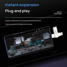 Lenovo TPCU301plus Dual-Use USB Flash Drive For Mobile Phone And Computer USB3.2 High Speed 128G Apple Android Computer Three-In-One Mini Metal