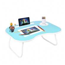 DESTINYGEARS Lap Desk For Laptop Bed Trays For Eating And Laptops Bed Table Tray Breakfast In Bed Tray With Legs Lap Trays For Adults Lap Table Laptop Stand TV Trays For Bed With Cup Holder/Drawer For Sofa/Couch On Low Sitting Floor Portable Foldable
