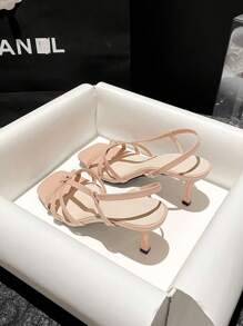 Sandalias de tacón alto y plataforma con punta cuadrada, tira de tobillo y tacón ancho, zapatos versátiles para vestidos de fiesta