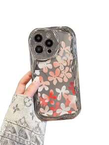 Funda para teléfono (1 unidad) Plateada, con diseño de Sakura rosa. Compatible con 16, 16 Plus, 16 Pro Max, 15 Plus, 15 Pro, 15 Pro Max, 14, 14 Plus, 14 Pro, 14 Pro Max, 13, 13 Pro, 13 Pro Max, 12, 12 Pro, 12 Pro Max, 11, 11 Pro, 11 Pro - Plateado - Ver 1