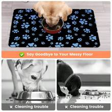 1 pezzo di tappetino per l alimento degli animali domestici, assorbente per gatti e cani, tappetino impermeabile e anti-perdite per animali domestici, senza macchie e facile da pulire, accessori per cani, tappetino per pasti per animali domestici adatto per animali sporchi e disordinati.