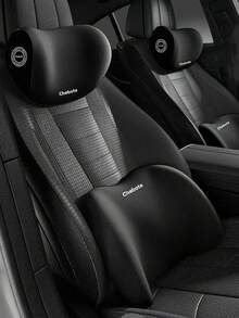 1个装汽车头枕，带颈部和腰部支撑 - 符合人体工程学的驾驶座椅垫，舒适贴合，适用于轿车/SUV/卡车，汽车枕头