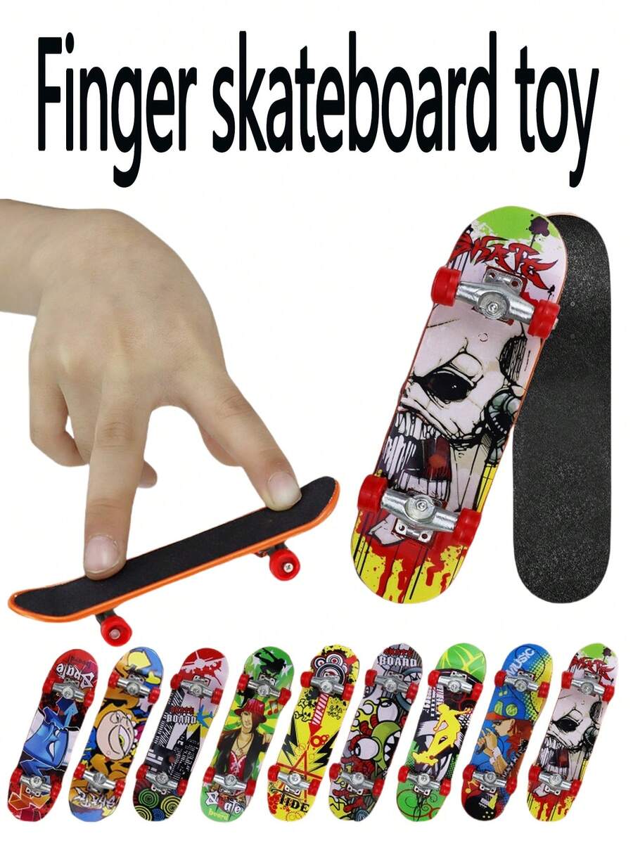 Mini Matte Scooter Set, Plastic Finger Skateboards, Interactive Toys For Photography And Animal Training, Birthday Gifts For Boys And Girls, Suitable For General Use, No Power Required, Non-Feather, Non-Prop Money - Multicolor - View 1