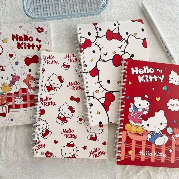1-częściowy notatnik A5, Sanrio Hello Kitty Melody Stationery Anime KT Cat Pen, artykuły szkolne, prezenty dla dzieci, artykuły szkolne, artykuły papiernicze, dobrze zaprojektowane, nie wymagają zasilania, idealne do wręczania znajomym prezentów świątecznych, prezentów urodzinowych, prezentów na imprezę, prezentów na Boże Narodzenie, Święto Dziękczynienia, prezentów na ukończenie szkoły.
