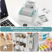 Portable Label Printer, Wireless Label Printer Suitable For Small Businesses, Offices, Homes, Addresses, Offices, Thermal Label Maker Machine With 1 Roll 20-40mm Labe Paper