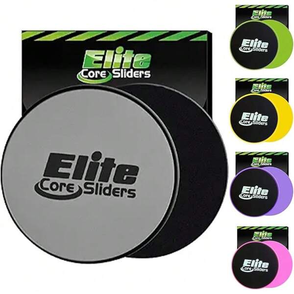 Core Sliders Zum Trainieren – 2er-Pack Kompakte, Doppelseitige Gleitscheiben Für Das Ganzkörpertraining Auf Teppich- Oder Hartholzböden – Fitness- Und Heimtrainingsgeräte – Kleines Geschenk Für Sportler