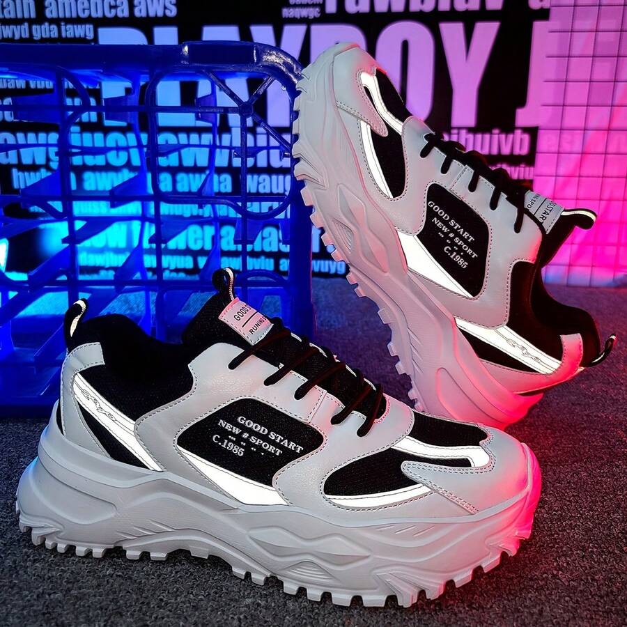 Men Casual Athletic Shoes - Full Black - 查看 1