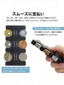 2Pcs/1Pc Japanese Coin Holder Wallet Coin Wallet Mini Wallet Purse Wallet Portable Small Change Purse Currency Organizer Travel Essential Transparent Card Case For Men Wallet For Women